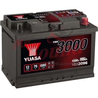 Μπαταρία Αυτοκινήτου YUASA YBX3096 12V 76Ah 680A Yuasa SMF Battery