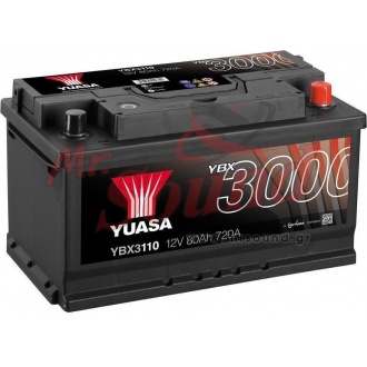 Μπαταρία Αυτοκινήτου YUASA YBX3110 12V 80Ah 720A Yuasa SMF Battery