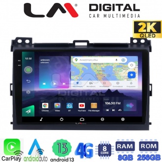 LM Digital - LM ZQ8384 GPS Οθόνη OEM Multimedia Αυτοκινήτου για TOYOTA LANDCRUISER J100 2003>2009   (CarPlay/AndroidAuto/BT/GPS/WIFI/GPRS)